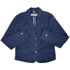 ANTHROPOLOGIE Women's EUC Daughters of Liberation Chino Blazer Navy | Size 12